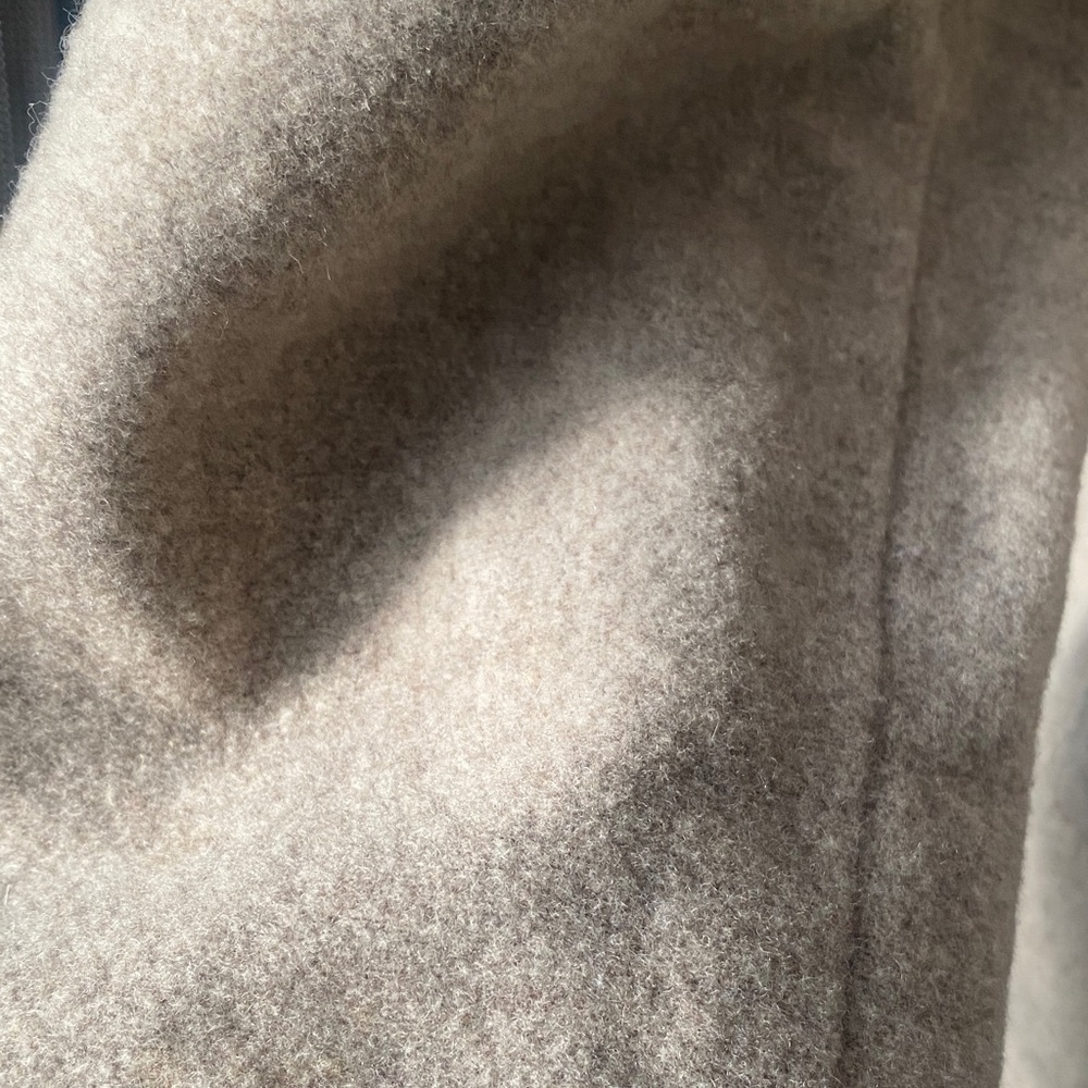 Classic Beige Women's Pea Coat - Picture 2 of 7